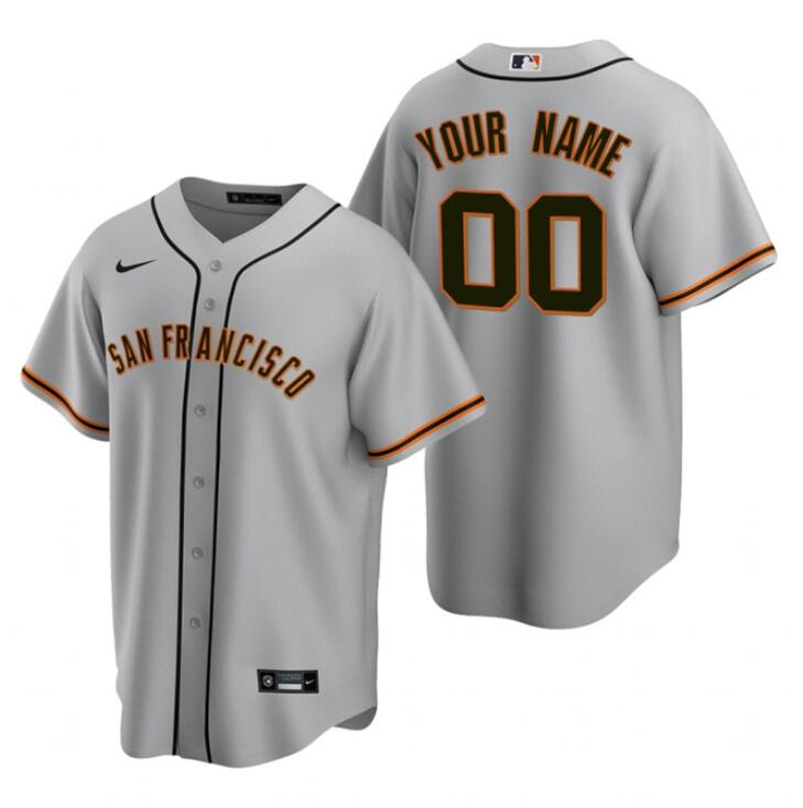 Men's San Francisco Giants ACTIVE PLAYER Custom Gray Cool Base Stitched Baseball Jersey